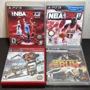 PS3 Game Lot of 4 NBA 2K11 2K13 Skate 3 Need For Speed Sports Action Video Gamer